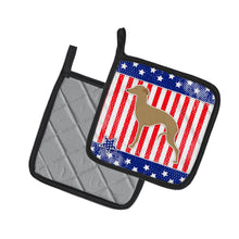Load image into Gallery viewer, USA Patriotic Italian Greyhound Pot Holders - Set of 2 - Heat-Resistant Kitchen Essentials BB3314PTHD