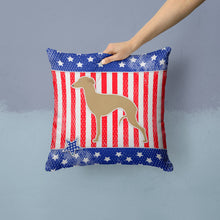 Load image into Gallery viewer, USA Patriotic Italian Greyhound Throw Pillow - 14x14 Decorative Pillow – Art for Your Home &amp; Patio BB3314PW1414