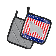 Load image into Gallery viewer, USA Patriotic Spanish Water Dog Pot Holders - Set of 2 - Heat-Resistant Kitchen Essentials BB3315PTHD