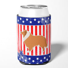 Load image into Gallery viewer, USA Patriotic Collie Can or Bottle Hugger BB3316CC