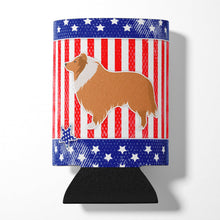 Load image into Gallery viewer, USA Patriotic Collie Can or Bottle Hugger BB3316CC