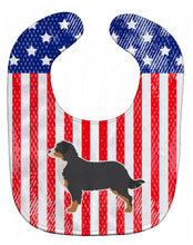 Load image into Gallery viewer, USA Patriotic Bernese Mountain Dog Baby Bib BB3319BIB