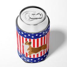Load image into Gallery viewer, USA Patriotic Corgi Can or Bottle Hugger BB3320CC
