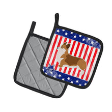 Load image into Gallery viewer, USA Patriotic Corgi Pot Holders - Set of 2 - Heat-Resistant Kitchen Essentials BB3320PTHD