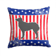 Load image into Gallery viewer, USA Patriotic Croatian Sheepdog Throw Pillow - 14x14 Decorative Pillow – Art for Your Home &amp; Patio BB3321PW1414