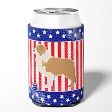 Load image into Gallery viewer, USA Patriotic Red Border Collie Can or Bottle Hugger BB3322CC