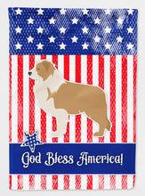 Load image into Gallery viewer, USA Patriotic Red Border Collie Flag Canvas House Size BB3322CHF