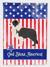 Load image into Gallery viewer, USA Patriotic Black Border Collie Flag Canvas House Size BB3323CHF