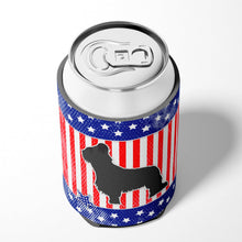 Load image into Gallery viewer, USA Patriotic Briard Can or Bottle Hugger BB3326CC
