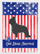 Load image into Gallery viewer, USA Patriotic Briard Flag Canvas House Size BB3326CHF
