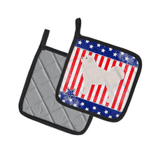Load image into Gallery viewer, USA Patriotic Polish Tatra Sheepdog Pot Holders - Set of 2 - Heat-Resistant Kitchen Essentials BB3327PTHD