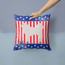 Load image into Gallery viewer, USA Patriotic Polish Tatra Sheepdog Throw Pillow - 14x14 Decorative Pillow – Art for Your Home &amp; Patio BB3327PW1414