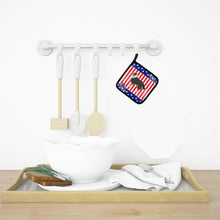 Load image into Gallery viewer, USA Patriotic Sheltie/Shetland Sheepdog Pot Holders - Set of 2 - Heat-Resistant Kitchen Essentials BB3330PTHD