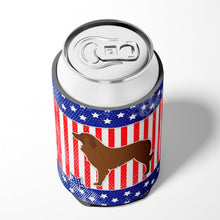 Load image into Gallery viewer, USA Patriotic Portuguese Sheepdog Dog Can or Bottle Hugger BB3331CC