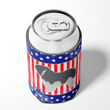 Load image into Gallery viewer, USA Patriotic Polish Lowland Sheepdog Dog Can or Bottle Hugger BB3332CC