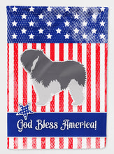Load image into Gallery viewer, USA Patriotic Polish Lowland Sheepdog Dog Flag Canvas House Size BB3332CHF