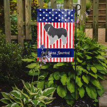 Load image into Gallery viewer, USA Patriotic Polish Lowland Sheepdog Dog Garden Flag - Outdoor Decorative Yard Flag BB3332GF