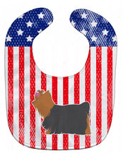 Load image into Gallery viewer, USA Patriotic Yorkshire Terrier Yorkie Baby Bib BB3334BIB