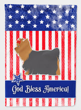 Load image into Gallery viewer, USA Patriotic Yorkshire Terrier Yorkie Flag Canvas House Size BB3334CHF