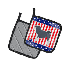 Load image into Gallery viewer, USA Patriotic Lowchen Pot Holders - Set of 2 - Heat-Resistant Kitchen Essentials BB3335PTHD
