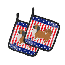 Load image into Gallery viewer, USA Patriotic Pekingese Pot Holders - Set of 2 - Heat-Resistant Kitchen Essentials BB3338PTHD