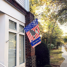 Load image into Gallery viewer, USA Patriotic Poodle Flag Canvas House Size BB3339CHF