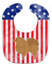 Load image into Gallery viewer, USA Patriotic Pomeranian Baby Bib BB3342BIB