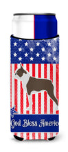Load image into Gallery viewer, USA Patriotic Boston Terrier   Hugger for slim cans BB3344MUK