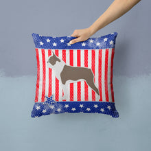 Load image into Gallery viewer, USA Patriotic Boston Terrier Throw Pillow - 14x14 Decorative Pillow – Art for Your Home &amp; Patio BB3344PW1414