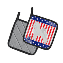 Load image into Gallery viewer, USA Patriotic Bichon Frise Pot Holders - Set of 2 - Heat-Resistant Kitchen Essentials BB3345PTHD