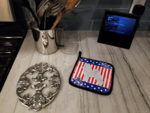 Load image into Gallery viewer, USA Patriotic Bichon Frise Pot Holders - Set of 2 - Heat-Resistant Kitchen Essentials BB3345PTHD
