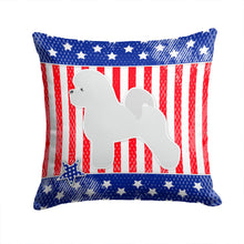 Load image into Gallery viewer, USA Patriotic Bichon Frise Throw Pillow - 14x14 Decorative Pillow – Art for Your Home &amp; Patio BB3345PW1414