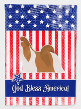 Load image into Gallery viewer, USA Patriotic Shih Tzu Flag Canvas House Size BB3346CHF