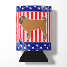 Load image into Gallery viewer, USA Patriotic Pug Can or Bottle Hugger BB3347CC