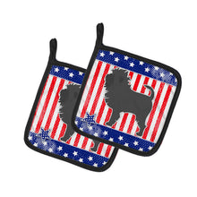 Load image into Gallery viewer, USA Patriotic Affenpinscher Pot Holders - Set of 2 - Heat-Resistant Kitchen Essentials BB3348PTHD