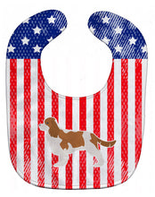 Load image into Gallery viewer, USA Patriotic Cavalier King Charles Spaniel Baby Bib BB3349BIB