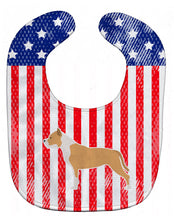 Load image into Gallery viewer, USA Patriotic Staffordshire Bull Terrier Baby Bib BB3354BIB