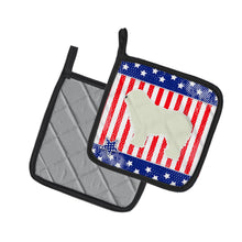 Load image into Gallery viewer, USA Patriotic Komondor Pot Holders - Set of 2 - Heat-Resistant Kitchen Essentials BB3355PTHD