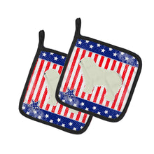 Load image into Gallery viewer, USA Patriotic Komondor Pot Holders - Set of 2 - Heat-Resistant Kitchen Essentials BB3355PTHD