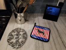 Load image into Gallery viewer, USA Patriotic Airedale Terrier Pot Holders - Set of 2 - Heat-Resistant Kitchen Essentials BB3357PTHD