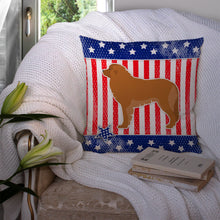 Load image into Gallery viewer, USA Patriotic Leonberger Throw Pillow - 14x14 Decorative Pillow – Art for Your Home &amp; Patio BB3358PW1414
