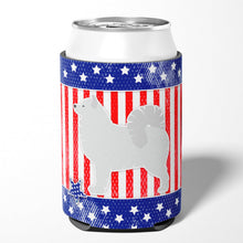Load image into Gallery viewer, USA Patriotic Samoyed Can or Bottle Hugger BB3359CC