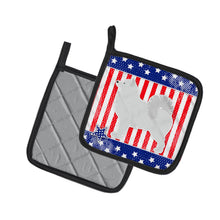 Load image into Gallery viewer, USA Patriotic Samoyed Pot Holders - Set of 2 - Heat-Resistant Kitchen Essentials BB3359PTHD