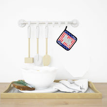 Load image into Gallery viewer, USA Patriotic Samoyed Pot Holders - Set of 2 - Heat-Resistant Kitchen Essentials BB3359PTHD