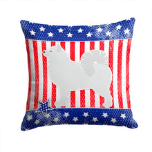 Load image into Gallery viewer, USA Patriotic Samoyed Throw Pillow - 14x14 Decorative Pillow – Art for Your Home &amp; Patio BB3359PW1414