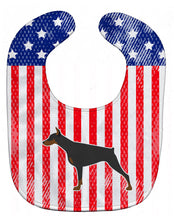 Load image into Gallery viewer, USA Patriotic Doberman Pinscher Baby Bib BB3360BIB