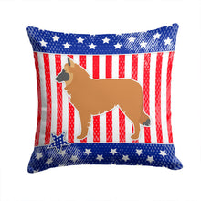 Load image into Gallery viewer, USA Patriotic Belgian Shepherd Throw Pillow - 14x14 Decorative Pillow – Art for Your Home &amp; Patio BB3361PW1414