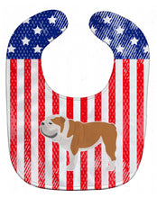 Load image into Gallery viewer, USA Patriotic English Bulldog Baby Bib BB3362BIB