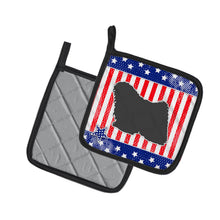 Load image into Gallery viewer, USA Patriotic Puli Pot Holders - Set of 2 - Heat-Resistant Kitchen Essentials BB3363PTHD