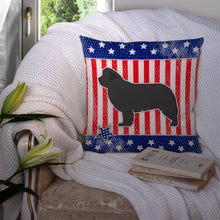 Load image into Gallery viewer, USA Patriotic Newfoundland Throw Pillow - 14x14 Decorative Pillow – Art for Your Home &amp; Patio BB3364PW1414